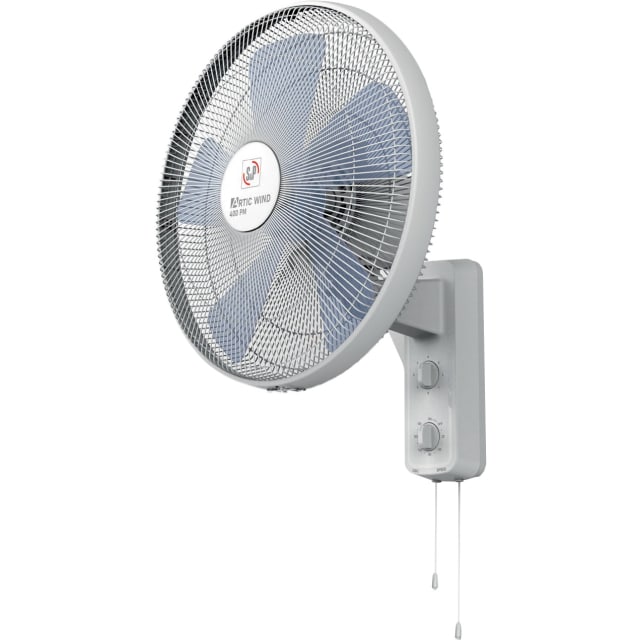 Ventilador de pared S&P Artic Wind 400 PM, 55W, 5 aspas, 40 cm, 3 velocidades, cabezal inclinable y oscilante, blanco